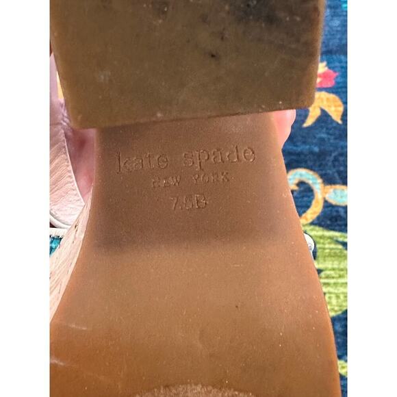 Kate Spade Grace Raffia Platform Sandals Size 7.5 - Picture 9 of 10